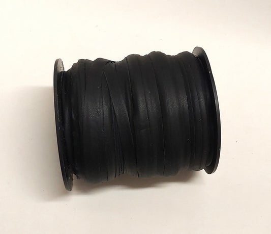 1/2" Flat, Cowhide Leather Trim in Black 1500 (5 YDS) 0500NDSH DIY; leather crafts; dream catchers; string; lacing; fringe;