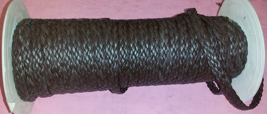 5/16" wide 5 Strand Braid, Cowhide Leather in Espresso 3/32" Double Folded, Reinforced,  (1 YRD) 0093RD905 (card)