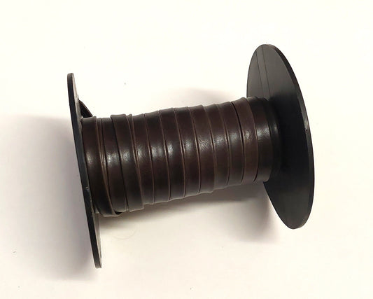 3/8" Double Folded, Cowhide Leather Stripping in Medium Brown (3 YDS) 0375BDB