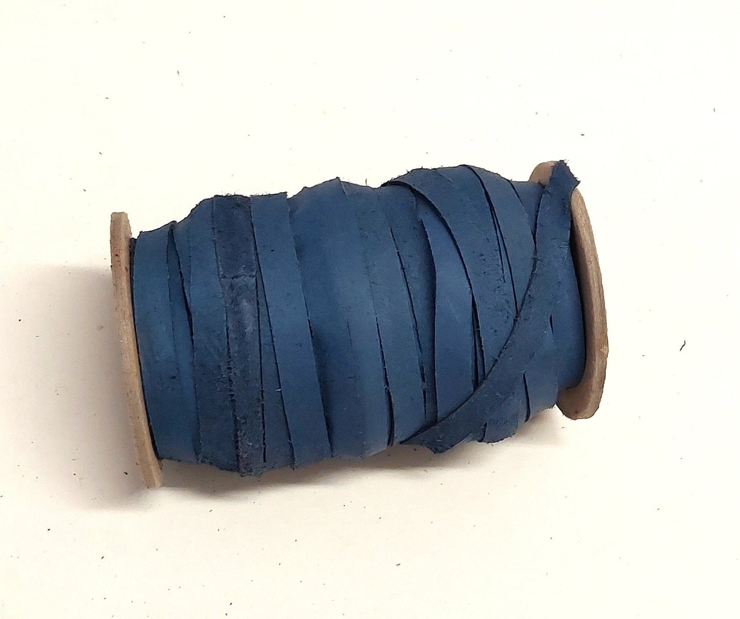 3/8" Flat Blue Split Cow Suede Leather (5 yds) 0375NC9 trim tape; edge binding; leather tape