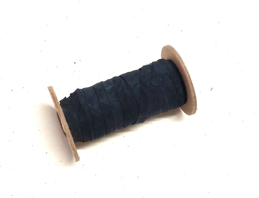 3/8" Flat Med Blue Pig Suede Leather (5 yds) 0375NP5 trim tape; edge binding; leather tape