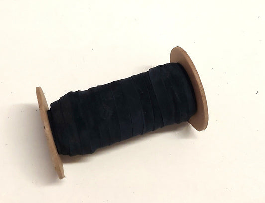 3/8" Flat Navy Pig Suede Leather (5 yds) 0375NP5 trim tape; edge binding; leather tape