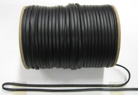 5/32" Black Leatherette Lacing Double-folded Daytona (10 yds) 0156BVDAY vinyl