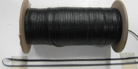 Black Leatherette Flat Lacing 3/32" (10 yds) 0093N3; jewelry cord; leather lacing; vegan leather; scrapbooking; crafts; leather crafts