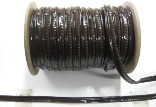 Brown Patent Leatherette Cord Piping 5/16" (5 yds) 2095X7