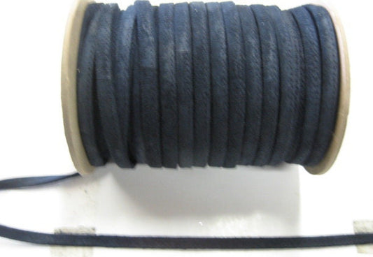 1/4" Stitched, Pig Suede Cord in Blue (5 yds) 2635XP4