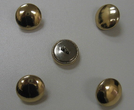 Covered Buttons Coat Loop Backs in Gold