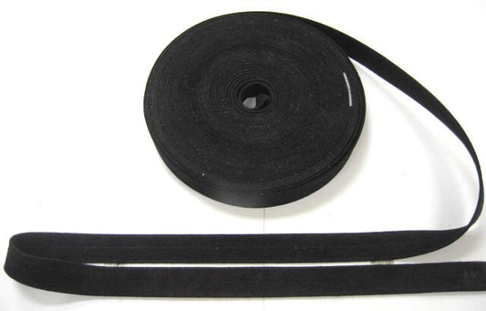 Genuine Black Pig Suede Strap 5/8" Folded (3 yds) 0625BP4