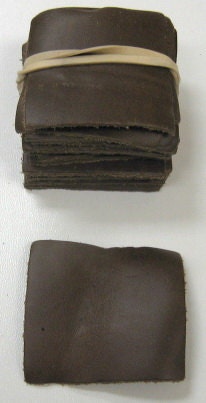 Leather squares 2" x 2" 10 pieces per lot Brown, black or tan