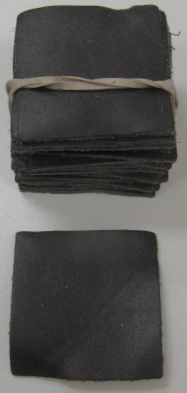 Leather squares 2" x 2" 10 pieces per lot Brown, black or tan