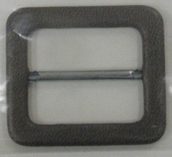 Covered Buckle (Grey Leather) 3cm A6305