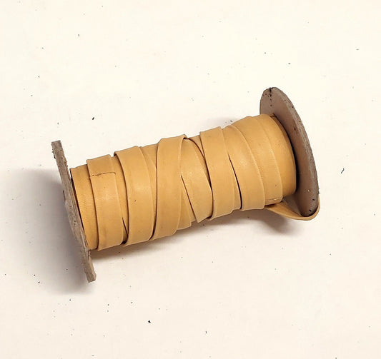 1/2" Cowhide Leather Stripping in Natural Deer Tan (5 yds) 0500BDB Double-folded