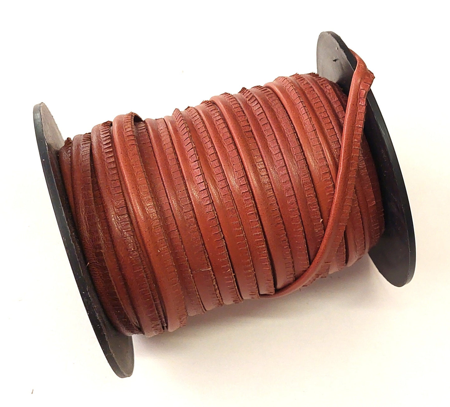 Mahogany Kid Leather Slashed Leather Cord Piping  5/16" (3 yds) 2095XKA