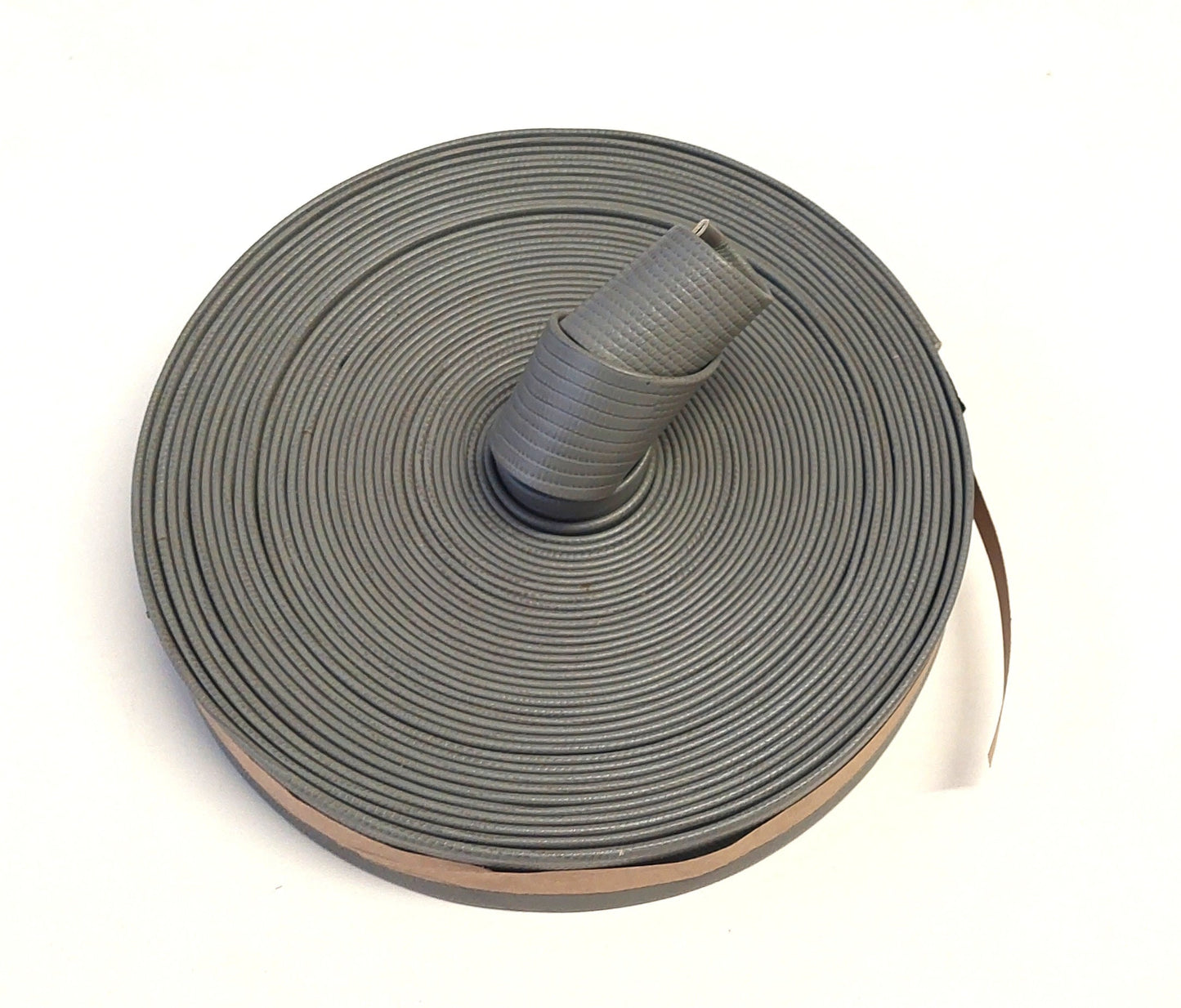 1-1/2" wide Double-folded & Reinforced Cowhide Leather Strap in Gray Iguana print (1 YD) 1500RCB