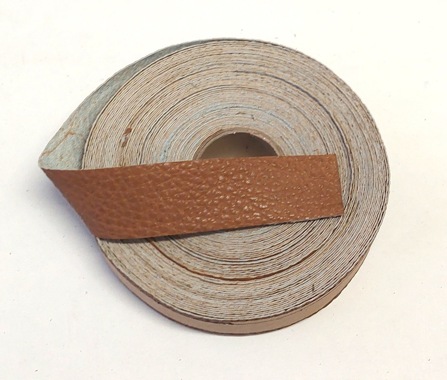 1-1/4" Flat Cowhide Leather Binding in Tan Grain (3 yds) 1250FCD trim tape; edge binding; leather tape