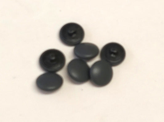 30 Line, Cowhide Leather Covered, Hopper Back Buttons in Steel Gray (7 PC.)