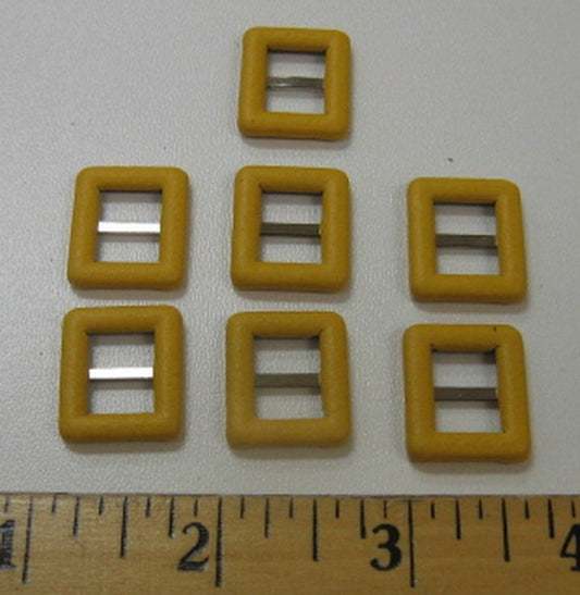 Covered Buckle 3/8" Yellow Leather