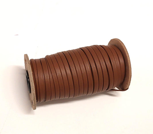 1/4" wide Cowhide Leather Lacing in Tan (5 yds) 0250BDB  Double-folded