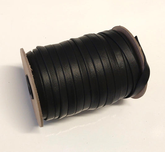 3/8" Polyurethane Stripping in Black (10 yds) 0375BUPU faux leather strips; jewelry cord; trimming; vegan leather trim