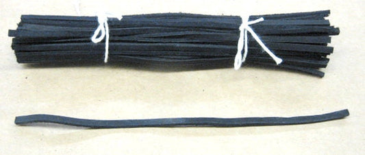 Rawhide Leather Laces 1/8" x 8" (10 pieces) Black