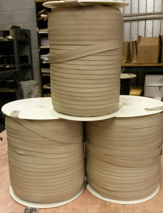 9/16" Flat Cowhide Stripping in Beige (5 yds) 0562FC9