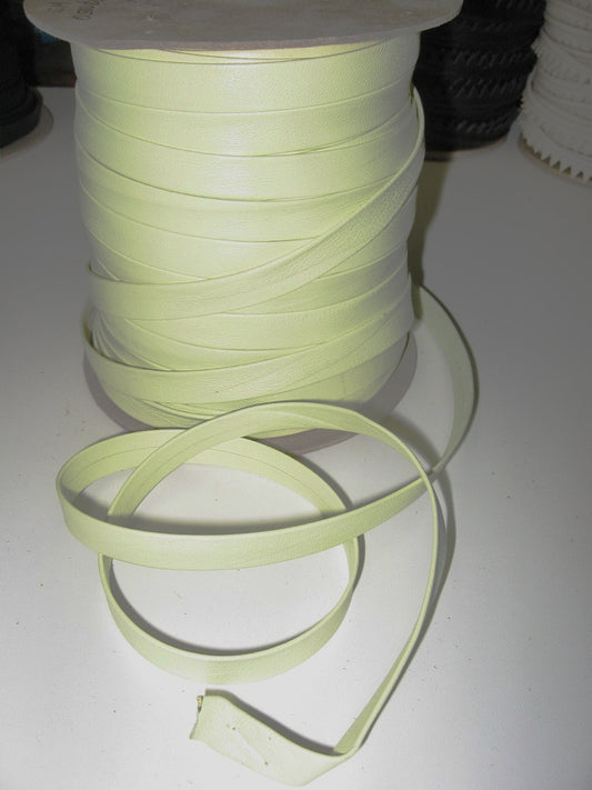 Genuine Lamb Leather Stripping 1/2" Double-folded in Lime Green (5 yds) SM0500BL