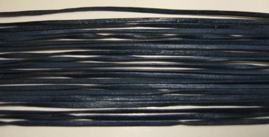 Genuine Cowhide Leather Lacing 3/32" Double-folded and Reinforced Navy (7 yds) 0093RD9