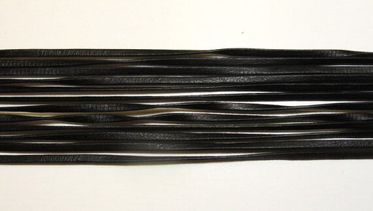 Genuine Cowhide Leather Lacing 3/32" Double-Folded and Reinforced Black 1500 (5 yds) 0093RD9