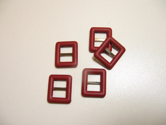 Covered Buckle 3/8" Red Leather U300SB 8PC