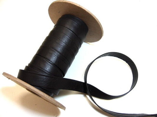 5/8" Side-folded Cowhide Stripping in Chocolate Brown Kyoto (3 yds) 0625DDB
