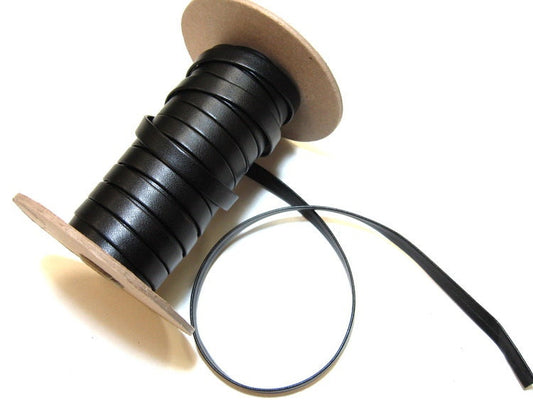 3/8" Record Roma Leatherette Stripping in Black (10 yds) 0375BURR