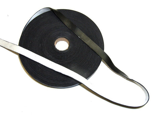 Genuine Black Inked Edge Cowhide Leather Stripping with White Base, 3/4" flat (5 yds) 0750FC9I