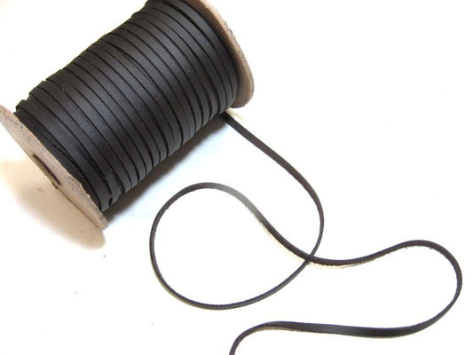 Genuine Brown Calf Split Leather Flat Lacing 3/16" (10 yds) 0187NDA leather jewelry cord; leather lacing; dream catchers; leather crafts