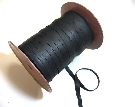 1/2" Flat Cowhide Stripping in Black 1500, 5 yds, 0500ND9 DIY; leather crafts; dream catchers; leather string; lacing;