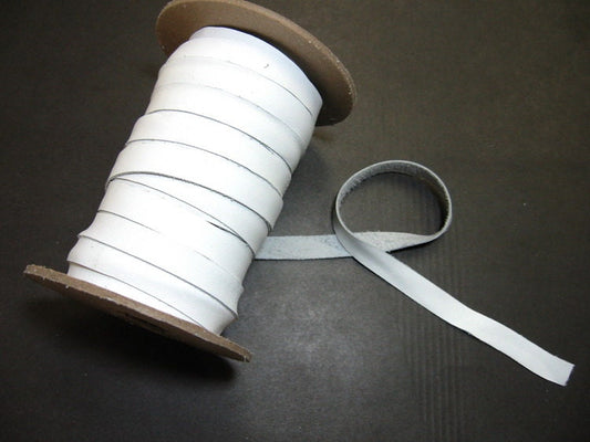 3/8" Flat Cowhide Lacing in White Plongé (5 yds) 0375ND9 DIY; leather crafts; dream catchers; leather string; lacing; fringe;