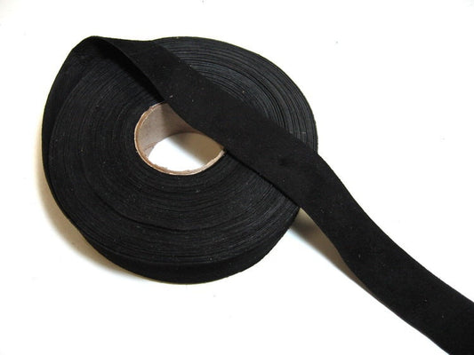 1-1/4" Flat Black Calf Suede #2 Binding (5 yds.) 1250NP5 trim tape; edge binding; leather tape