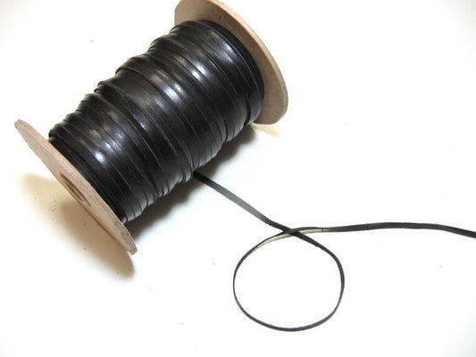3/16" Flat, Cowhide Leather Lacing in Dark Brown Lustre (10 YDS) 0187NC9 DIY; tassels; dream catchers; fringes; leather crafts; string