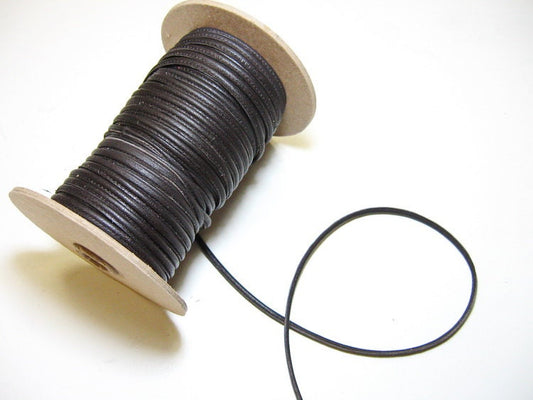 CLEARANCE!!!!   3/16" Stitched Round Reinforced Leather Jewelry Cord in Chocolate Brown (5 YDS) 3656XD8